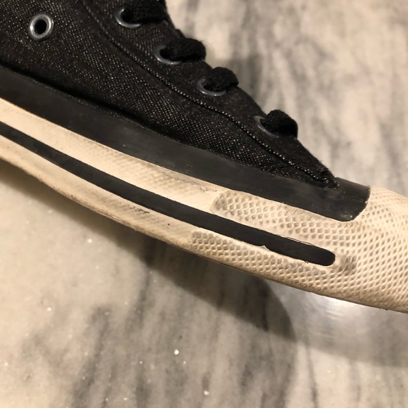 DIESEL High-Top Black Jean Sneakers With Sequins - Picture 14 of 14